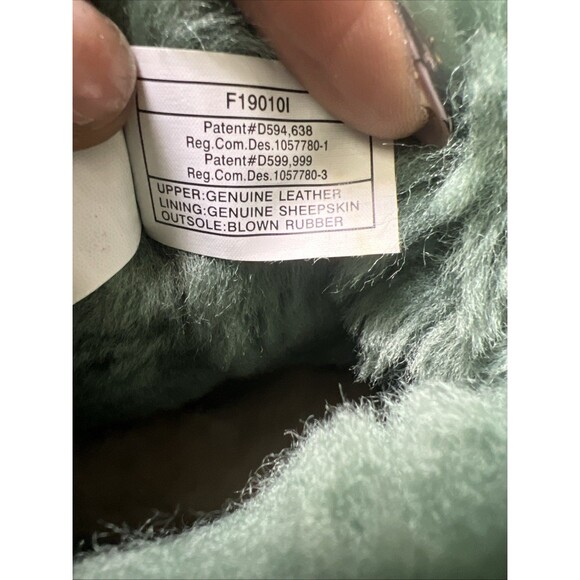 UGG W Bailey Button Emerald Green  Fur Boots Womens SZ US 7/UK 5.5 Glam Chic - Picture 11 of 16